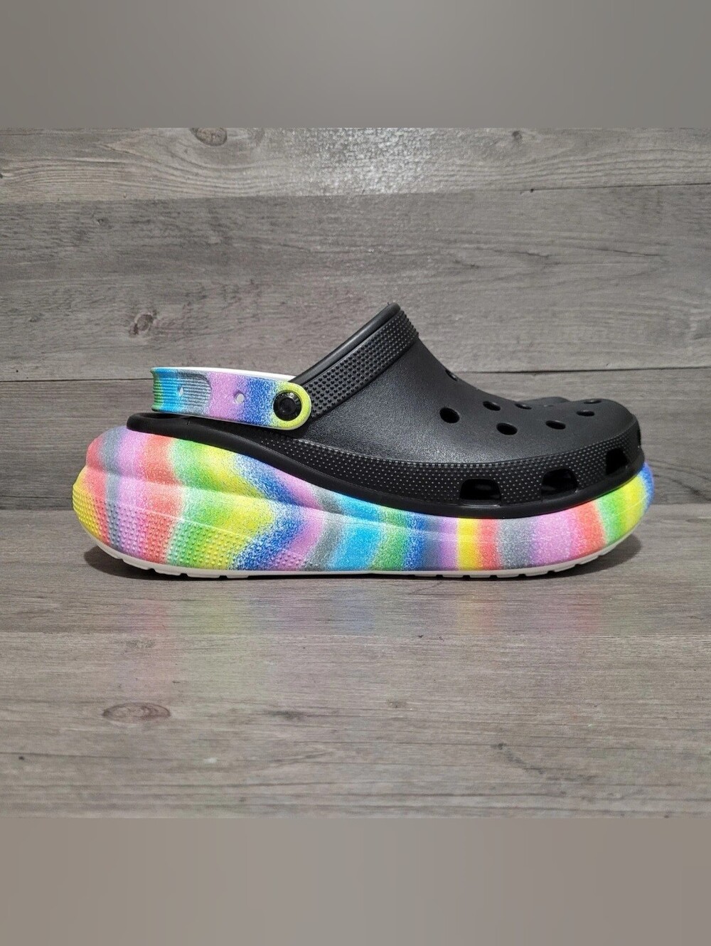 Crocs Classic Crush Spray Dye Platform Mens Size 13 Clog 208057-0C4